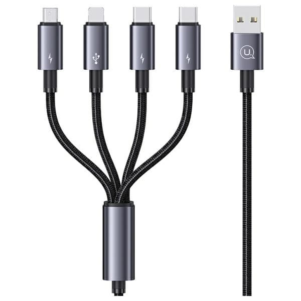 USAMS Sufeng Kabel 4-i-1 USB-C/Lightning/MicroUSB 15W 1.2m
