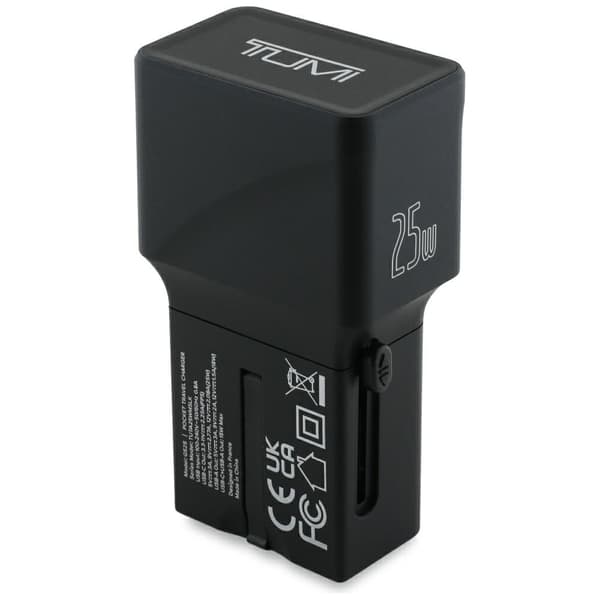 TUMI Rejseopladeradapter 25W USB-C/USB-A - Sort