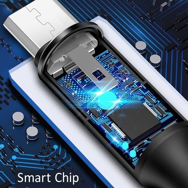 USAMS Kabel flätad U5 2A microUSB 1.2m röd SJ224USB02