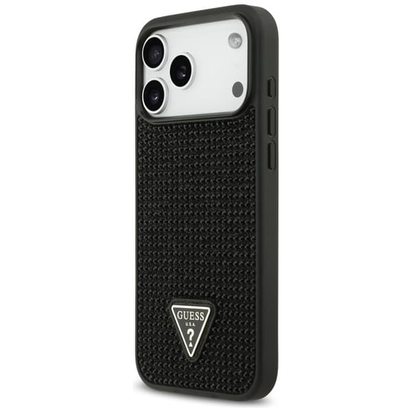 Guess Mobilskal till iPhone 17 Pro Rhinestone Triangle Logo - Svart
