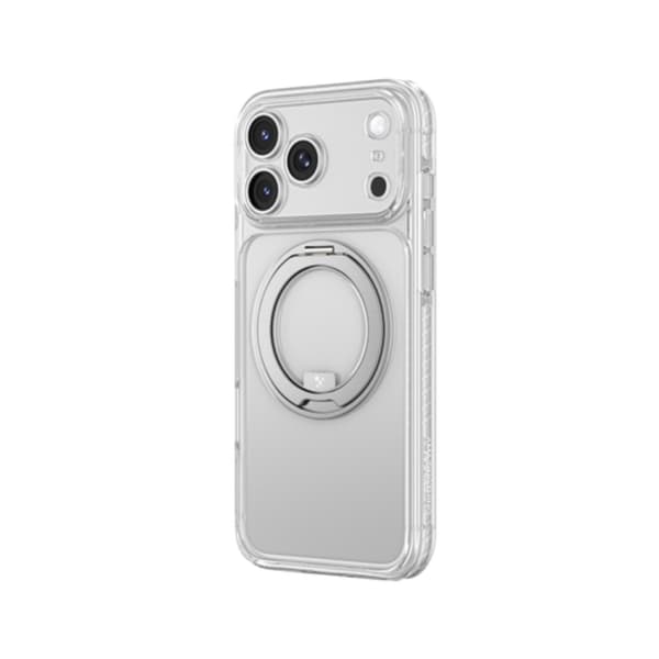 AmazingThing Mobilskal För iPhone 18 Pro/17 Pro Magsafe Rotating Ring - Clear
