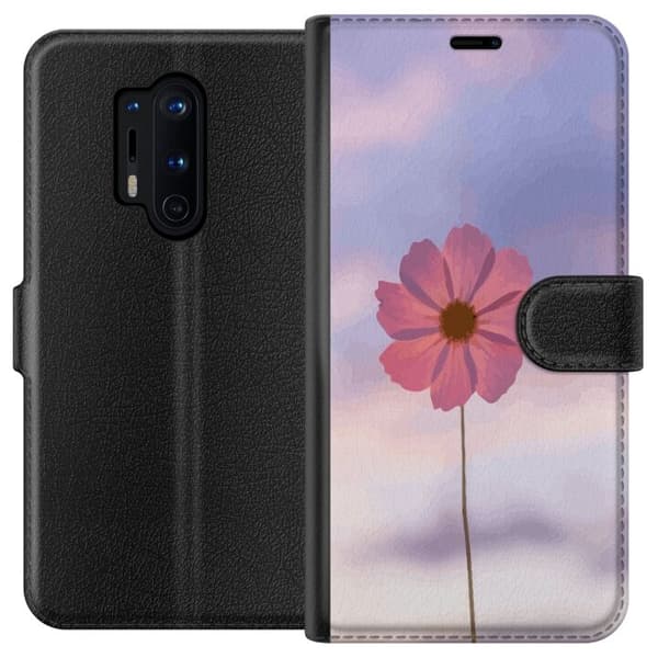 Plånboksfodral till OnePlus 8 Pro med Rosa blomma