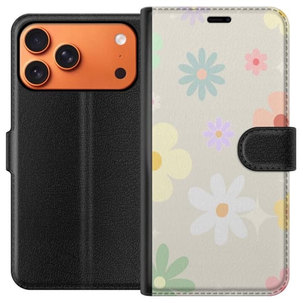 Plånboksfodral till Apple Apple iPhone 17 Pro Max med fejdande blommor