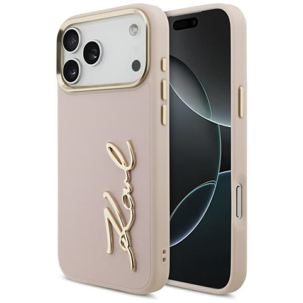 Karl Lagerfeld Mobilskal till iPhone 17 Pro Script Logo - Rosa