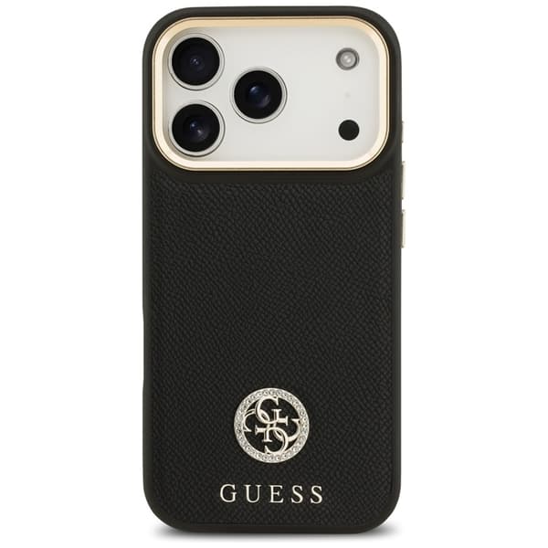 Guess Mobilskal till iPhone 17 Pro Max Magsafe Grained Strass Logo - Svart