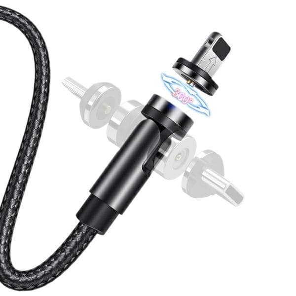 USAMS U59 Lynkabel Magnetisk 2.1A 1 m SJ472USB01 - Sort