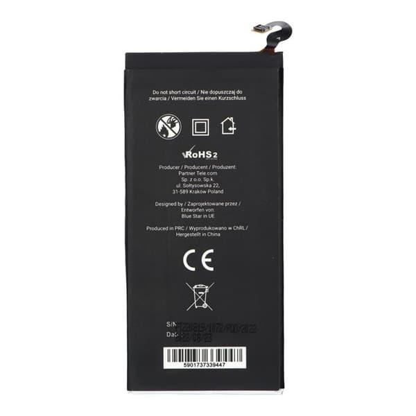 Blå stjerne Samsung S6 Batteri 2550 mAh PREMIUM