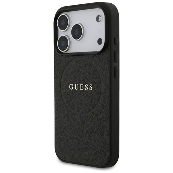 Guess Mobilskal till iPhone 17 Pro MagSafe Grained Ring - Svart