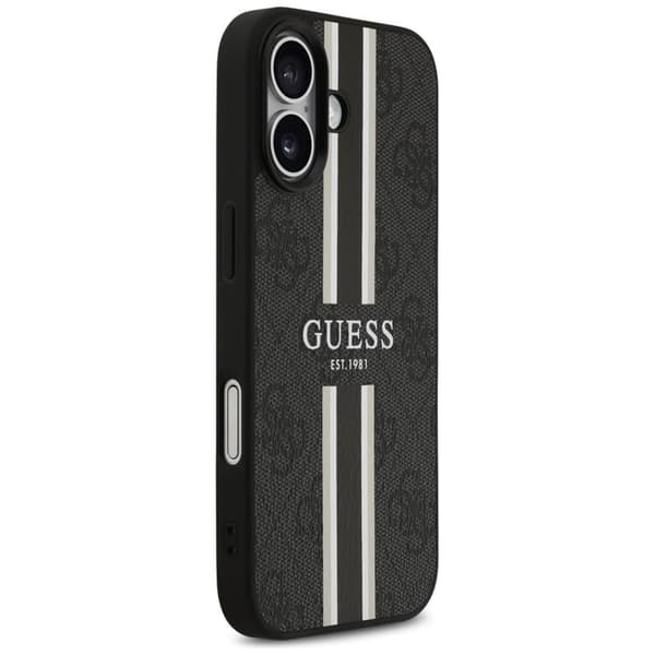 Guess telefontaske til iPhone 17 MagSafe 4G trykte striber - sort