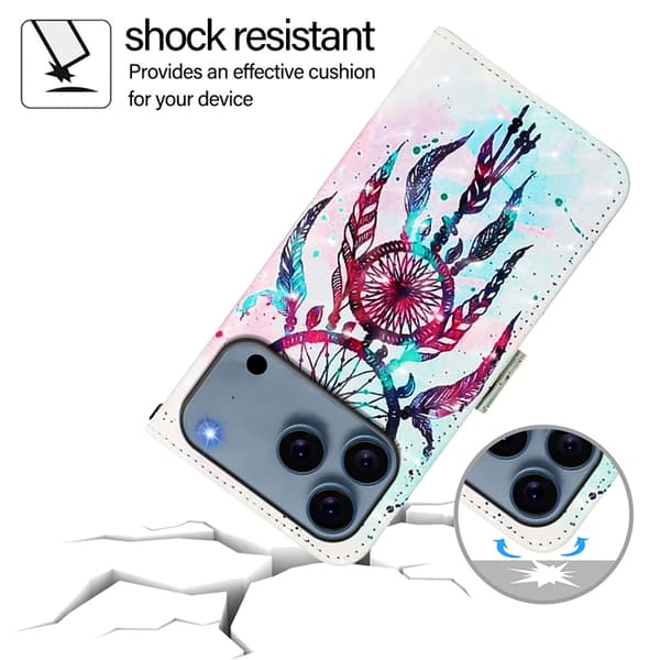 iPhone 17 Pro Plånboksfodral Printing Pattern Med Strap