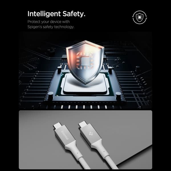 Spigen USB-C til USB-C 100W kabel 150cm EB10015CC