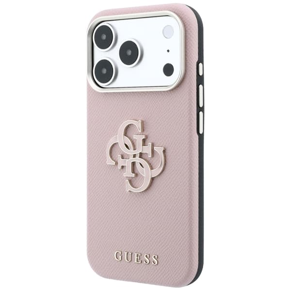 Guess Mobilskal För iPhone 18 Pro/17 Pro Grained & Big Resin Logo