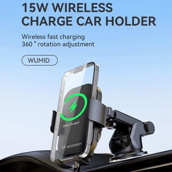 Wozinsky Bilholder Med Biloplader Wumid Magentic - Sort