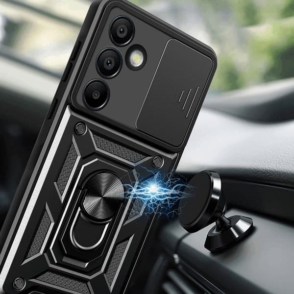 Telefontaske til Galaxy S25 Plus Hybrid Armor Camshield - Sort