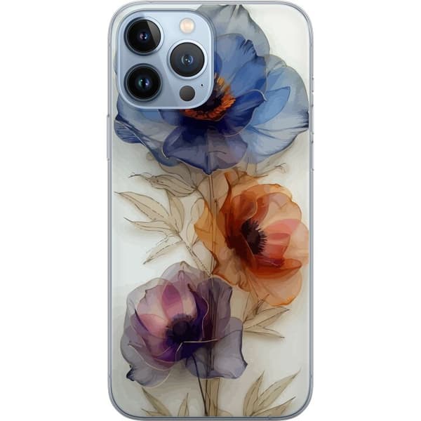 Taske til Apple iPhone 13 Pro Max med silkeblomster