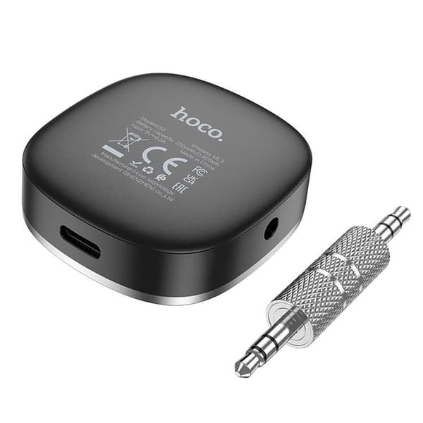 Hoco Adapter Aux Bluetooth Jack 3.5mm E80 - Sort