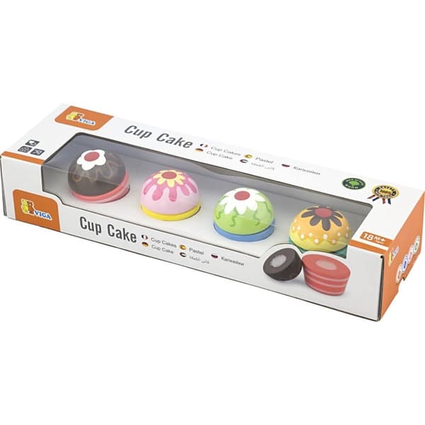 VIGA cupcakes i trä, 4 delar