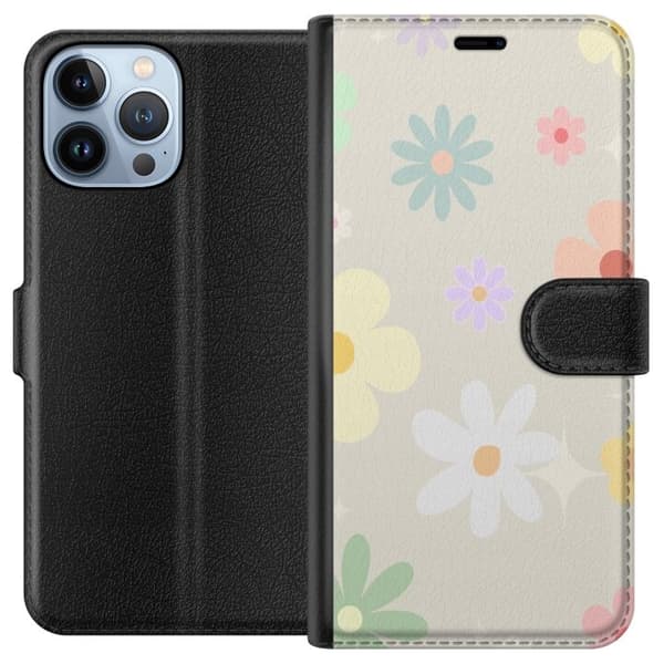 Apple iPhone 13 Pro Max Pung Taske med Fejende Blomster