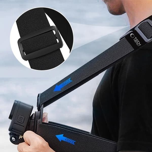 Tech-Protect Bröstfäste GoPro/DJI - Svart