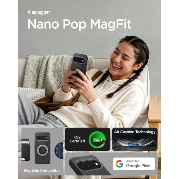 Spigen Mobilcover Til Google Pixel 11 Magsafe Nano Pop - Sort Sesame
