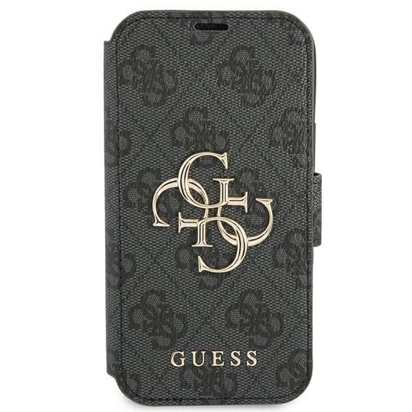 Guess iPhone 13 Pro Max Lompakkokotelo Big Metal Logo - Harmaa