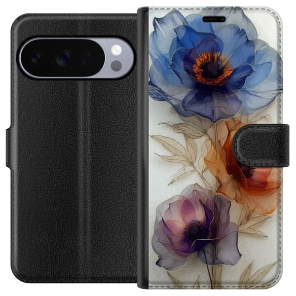 Pung Taske til Google Pixel 10 Pro med silkeblomster