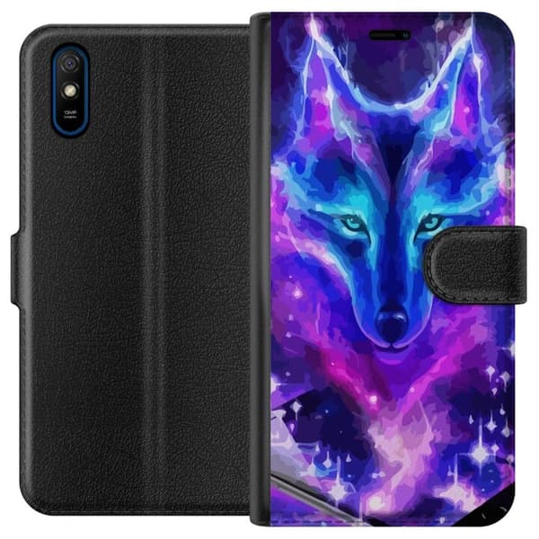 Pung Taske til Xiaomi Redmi 9A med Neon Wolf