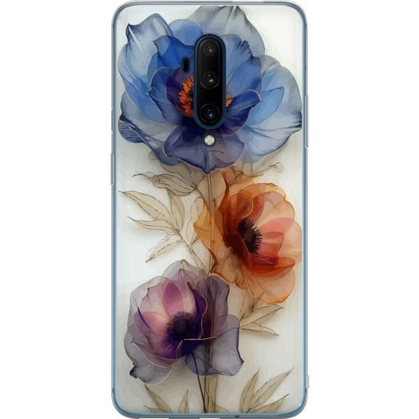 Taske til OnePlus 7T Pro med silkeblomster