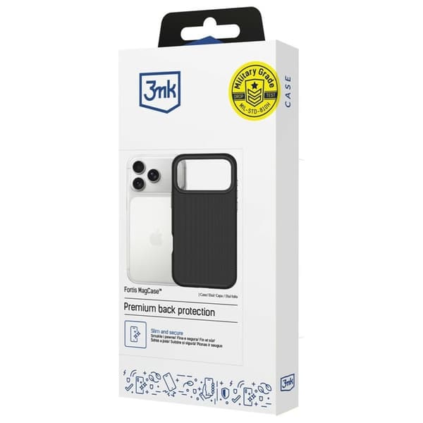 3mk Mobilcover Til iPhone 17 Pro Max Magsafe Fortis - Sort