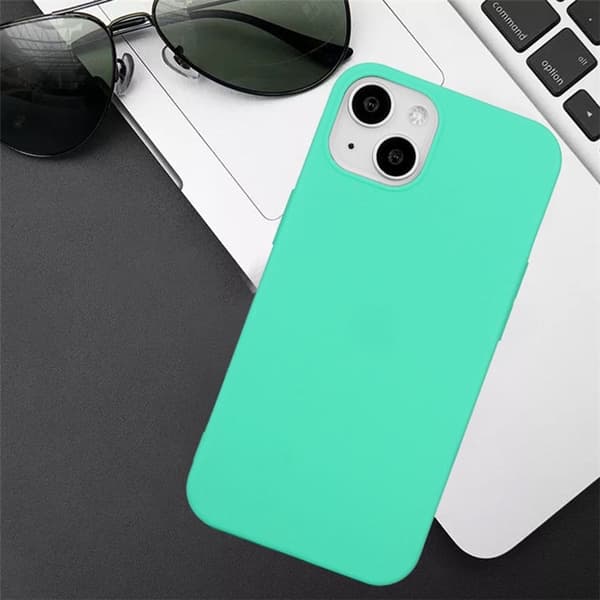 iPhone 15 Plus TPU Matte Slim-Fit -suojakuori - Syaani