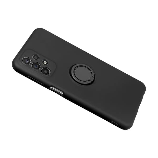Telefontaske til Galaxy A26 5G silikone ring - sort