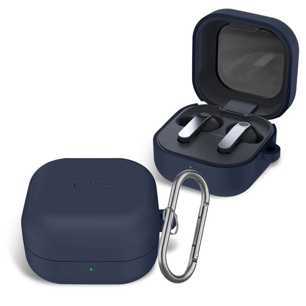 Tech-Protect Skal För Galaxy Buds 4/4 Pro Silikon Hook - Marinblå