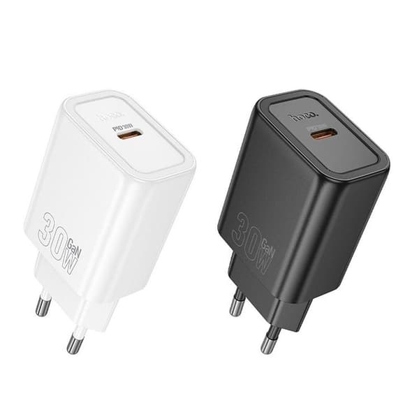 Hoco Snabbladdare 30W USB-C GaN PD QC N62 - Svart