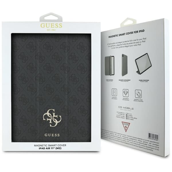 Guess iPad Air 11" (2024) Etui Magnetisk 4G Stort Logo - Sort