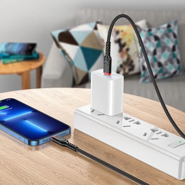 HOCO USB-C til Lightning-kabel PD 3A 20W X59 1 m sort