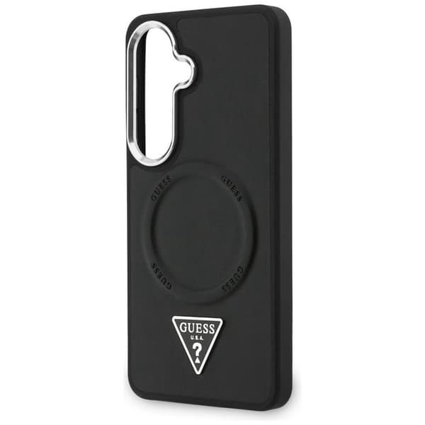 Guess Mobilskal För Galaxy S26 MagSafe Embossed Ring Triangle Logo - Svart