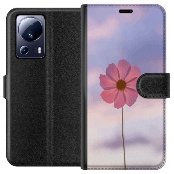 Plånboksfodral till Xiaomi 13 Lite med Rosa blomma