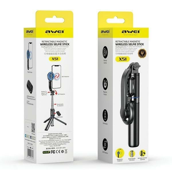 AWEI Selfiestang X51 – Sort