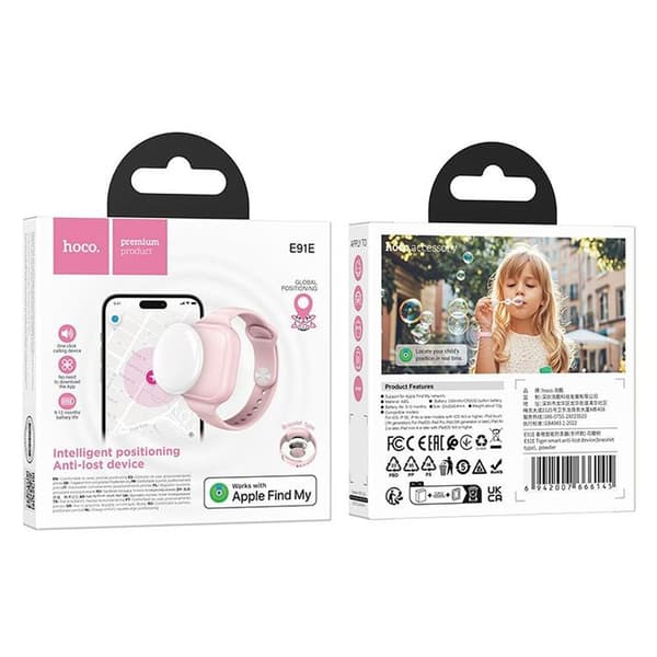 Hoco Locator Apple Find My Bracelet E91E - Rosa