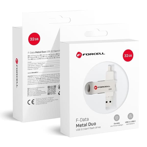 Forcell Pendrive 32GB USB 3.2 Gen 1 (USB-A/USB-C) - Hopea