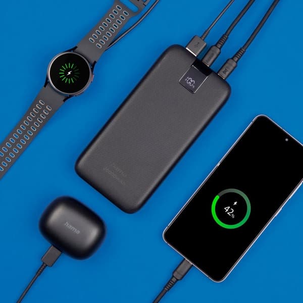 HAMA Powerbank PD 20000mAh 2xUSB-C+1xUSB-A Antracit