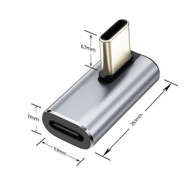 Tech-Protect USB-C kulma-adapteri Ultraboost AA02 - Harmaa