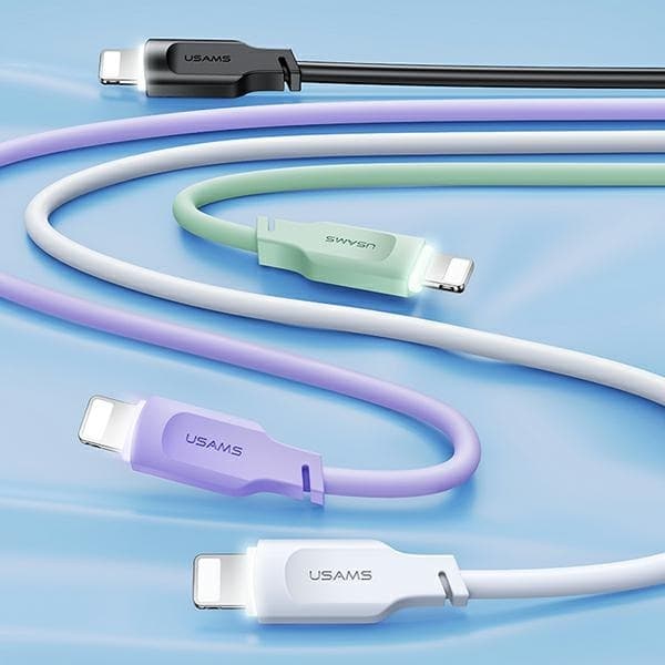 USAMS Lithe Series Lightning-kaapeli 2,4A 1,2 m SJ565USB04 - Vihreä