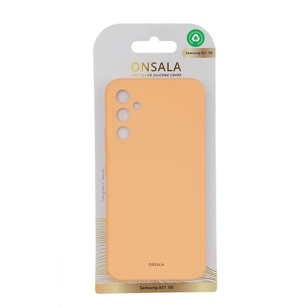 Onsala telefonetui til Galaxy A35 5G Silicone Feeling - Abrikos