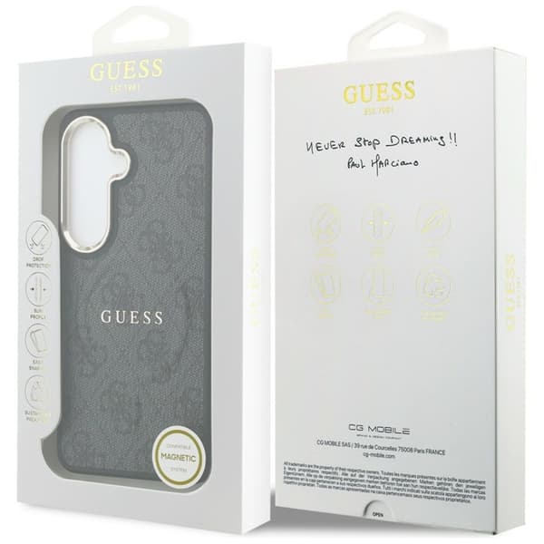 Guess Mobilcover Til Galaxy S26 MagSafe 4G Embossed Ring - Sort