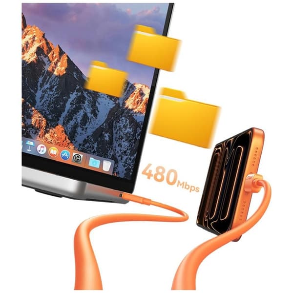 USAMS USB-A til USB-C Kabel 3A 1m Silikone U98 - Orange
