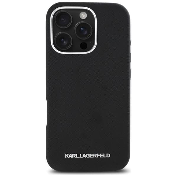 Karl Lagerfeld iPhone 16 Pro MagSafe Saffiano Fuldpakket Sort