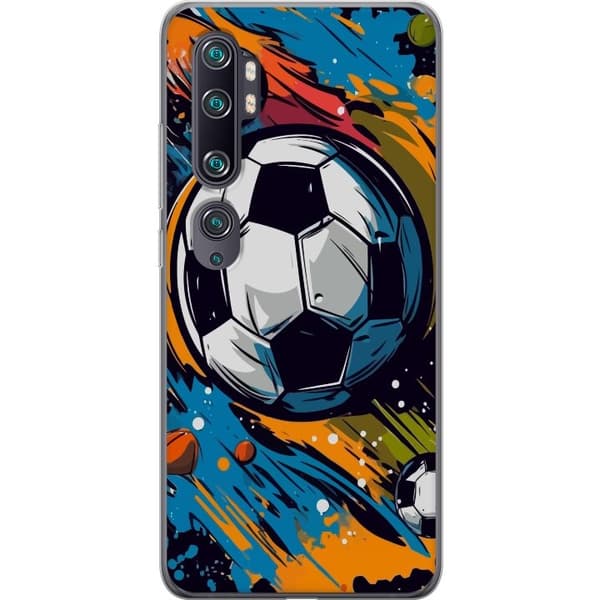 Telefontaske til Xiaomi Mi Note 10 med fodbolde