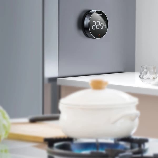 BASEUS Heyo Pro Roterende Elektronisk Timer - Grå