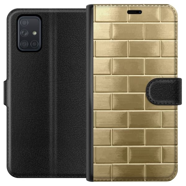 Pung Taske til Samsung Galaxy A71 med gyldne mursten